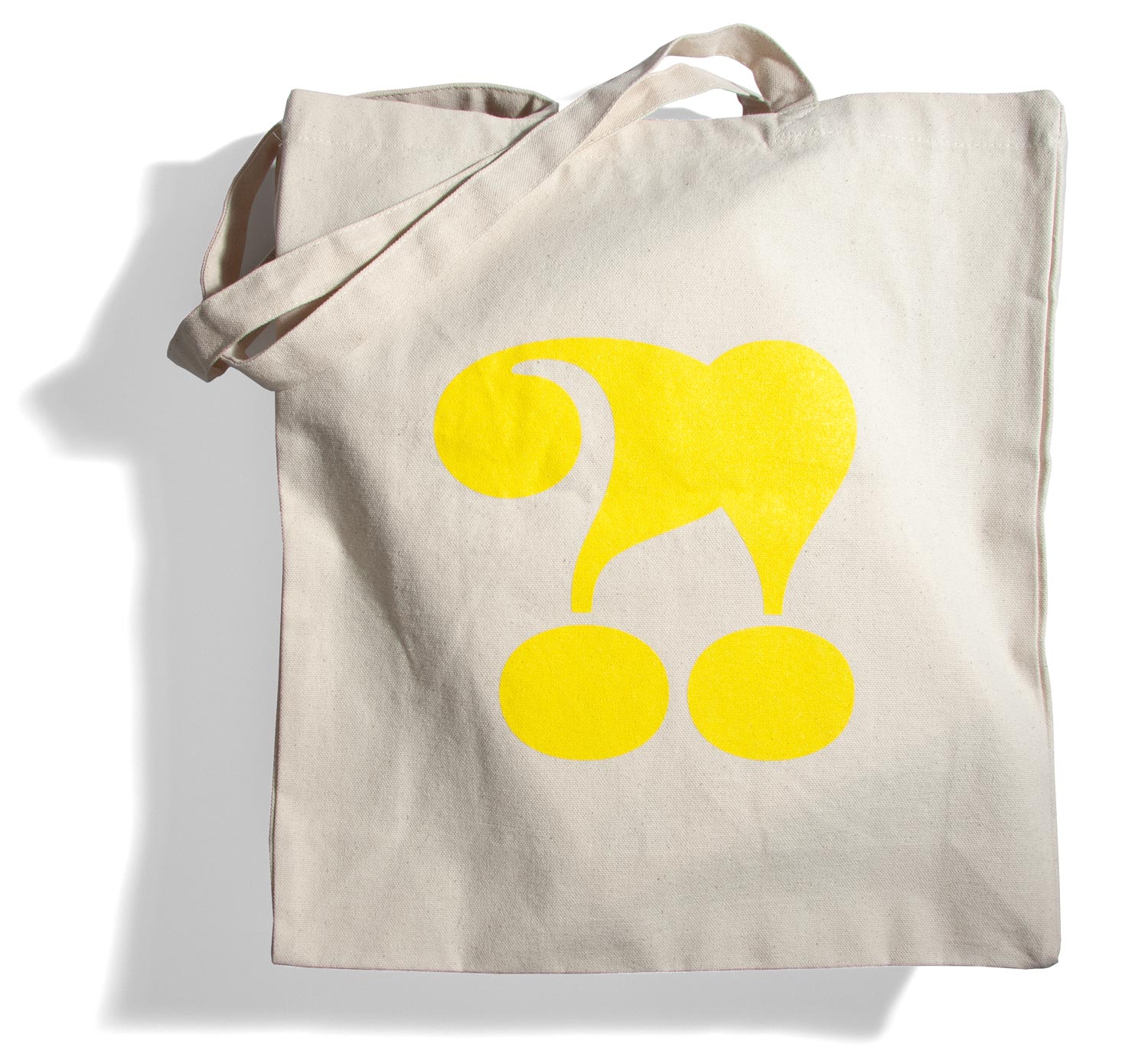 do you read me?! tote bag - natural/yellow (supersized and strong)