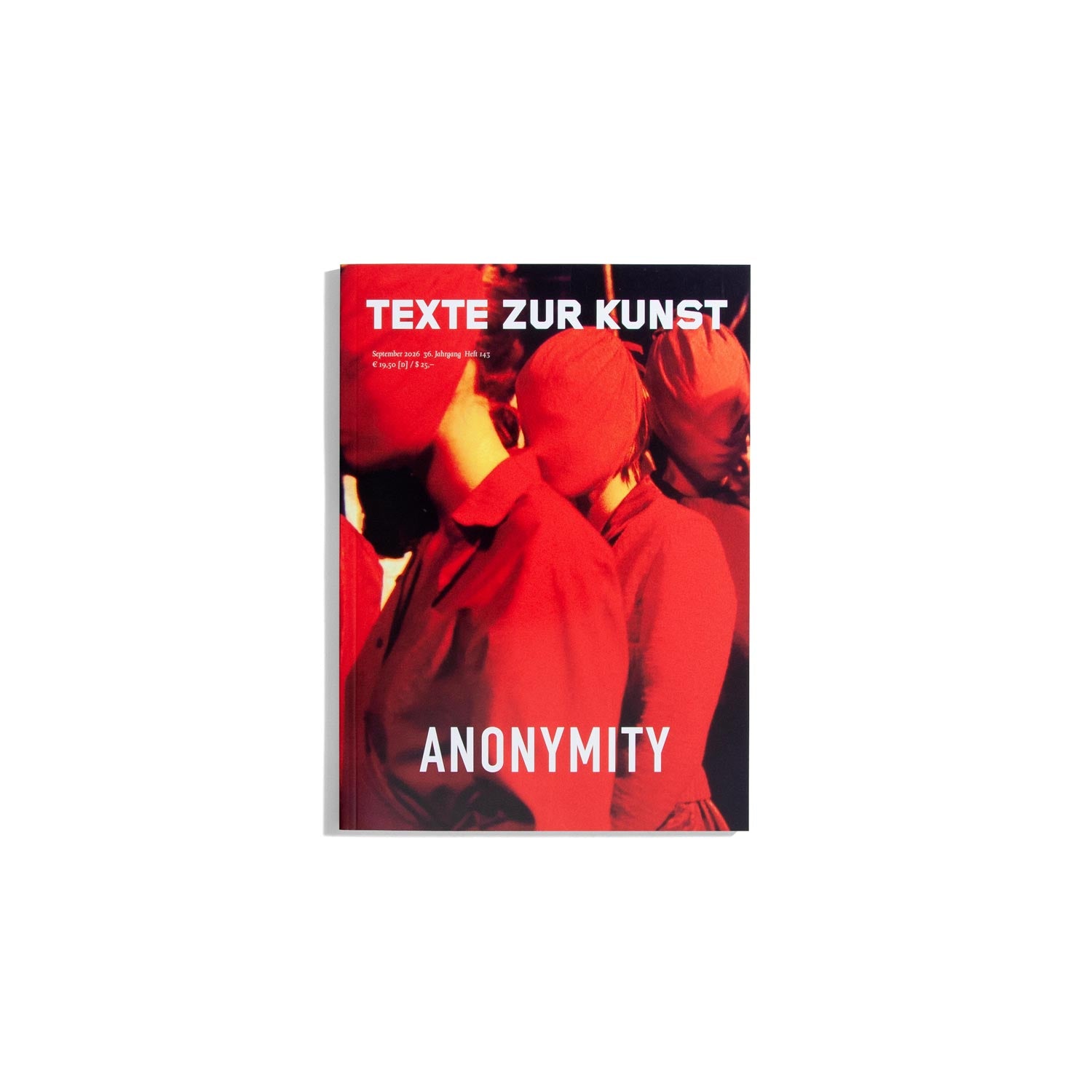 Texte zur Kunst #143 2026 - Anonymity