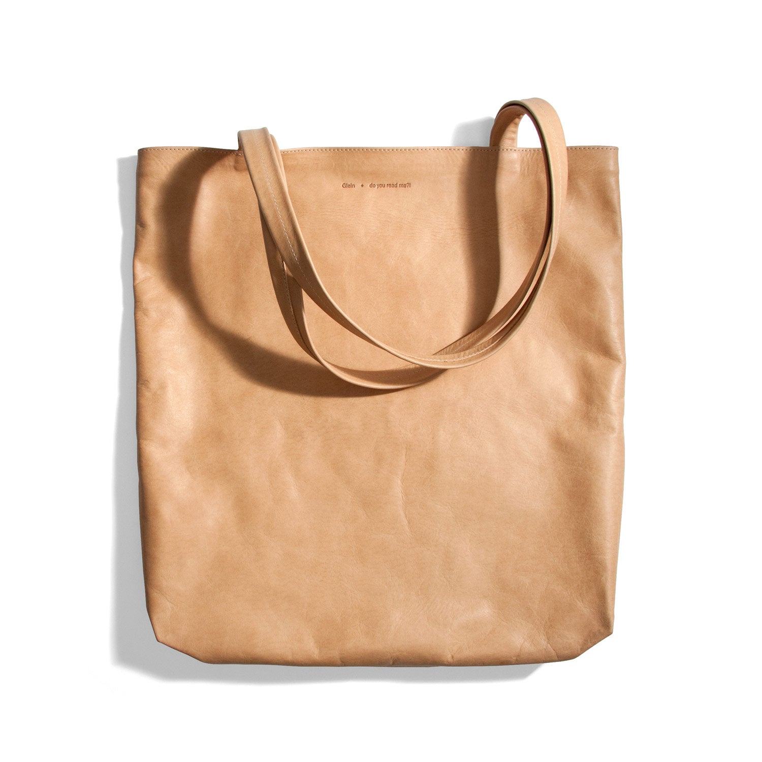 do you read me?! Leather Tote Bag